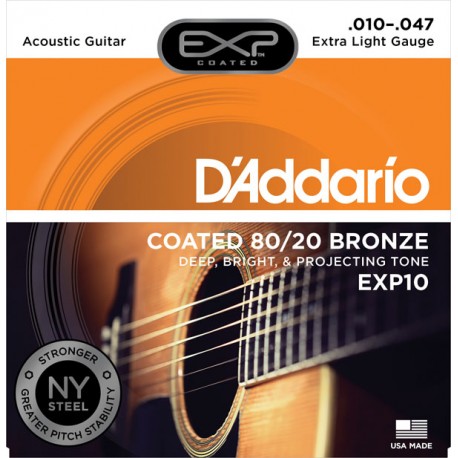 D'Addario EXP10 struny do gitary akustycznej 10-47