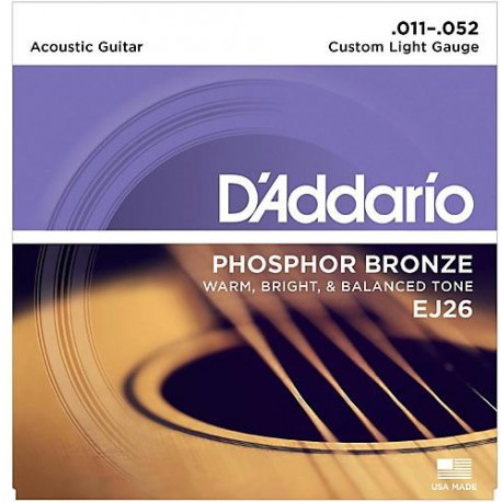 D'Addario struny do gitary akustycznej EJ-26