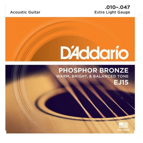 D'Addario EJ-15 struny do gitary akustycznej 10-47