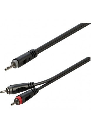 Roxtone RAYC150L1 Kabel audio Jack 3.5 mm stereo / 2 x RCA 1m