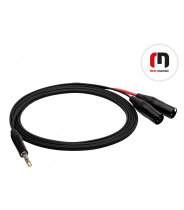 RED'S MUSIC AU3830 BX KABEL AUDIO JACK STEREO 6,3 / 2 x XLR MĘSKI 3 m