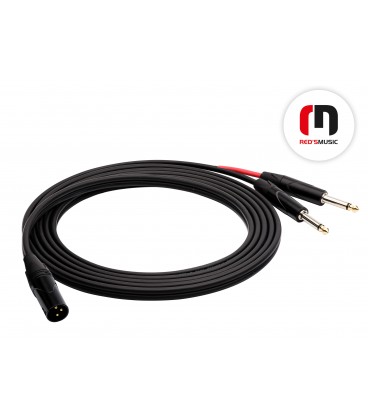 REDS MUSIC AU5120 BX KABEL WTYK XLR MĘSKI / 2 x JACK MONO 6,3 2 m