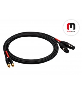 REDS MUSIC AU5315 BX KABEL 2 x WTYK RCA / 2 x XLR ŻEŃSKI 1,5 m