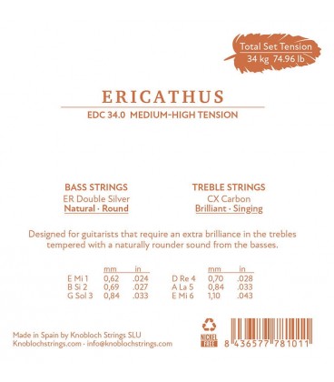 Knobloch Strings ERITHACUS CX Carbon EDC34.0 Struny do Gitary Klasycznej