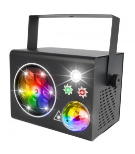 LIGHT4ME PARTY BOX V2 efekt disco LED ball laser stroboskop gobo