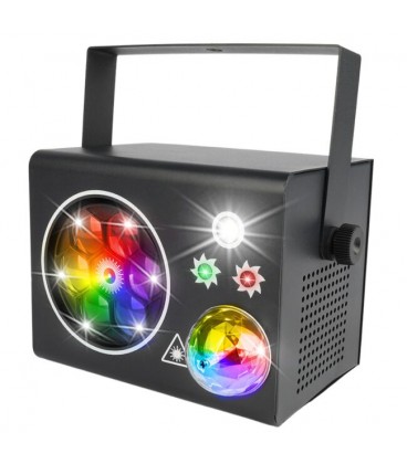 LIGHT4ME PARTY BOX V2 efekt disco LED ball laser stroboskop gobo