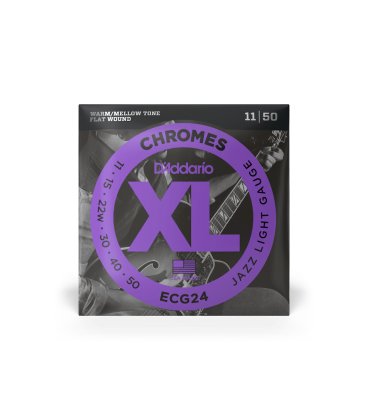 D'ADDARIO ECG24 11-50 STRUNY DO GITARY ELEKTRYCZNEJ CHROMES JAZZ LIGHT
