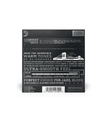 D'ADDARIO ECG24 11-50 STRUNY DO GITARY ELEKTRYCZNEJ CHROMES JAZZ LIGHT