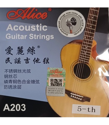 ALICE A203-SL-5A STRUNA 042 A5 DO GITARY AKUSTYCZNEJ PHOSPHORE BRONZE Z OWIJKĄ