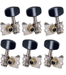 KERA AUDIO FTSK-3R3L/BK (3+3) KLUCZE DO GITARY AKUSTYCZNEJ