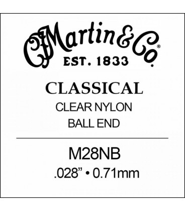 MARTIN M28NB Z KULKĄ STRUNA DO GITARY KLASYCZNEJ E1 NYLONOWA 028" POJEDYNCZA