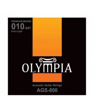 OLYMPIA AGS-800 STRUNY DO GITARY AKUSTYCZNEJ 10-47 PHOSPHOR BRONZE