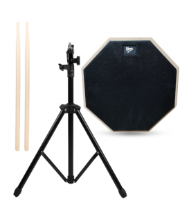 V-TONE PDS1 BK czarny pad perkusyjny do ćwiczeń statyw pałeczki pokrowiec zestaw 12"