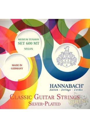 Hannabach struny do gitary klasycznej 600 MT Nylon Medium Tension