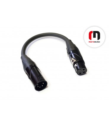 Kabel adapter redukcja DMX 3-pin żeński na 5-pin męski - 0,2 m