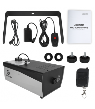 LIGHT4ME FOG 1500 V2 wytwornica dymu mgły pilot bezprzewodowy kontroler przewodowy 1500W