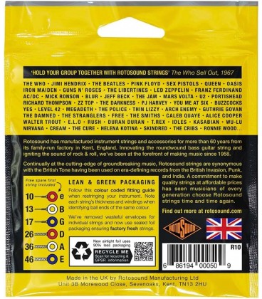 ROTOSOUND R10 STRUNY DO GITARY ELEKTRYCZNEJ 10-46