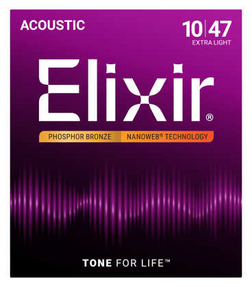 Elixir 16002 NANOWEB Phosphor Bronze 10-47 EXTRA LIGHT