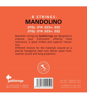 GALLI V039 STRUNY DO MANDOLINY 10-32 V-039
