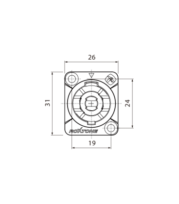 ROXTONE RS4MD-WP-T GNIAZDO GŁOŚNIKOWE TABLICOWE 4PIN MONTAŻOWE IP66 SPEAKON