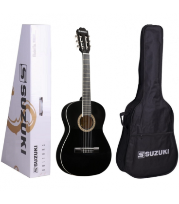 SUZUKI SCG2 4/4  BK GITARA KLASYCZNA + POKROWIEC