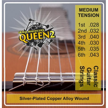 Queen CG2843 struny do gitary klasycznej