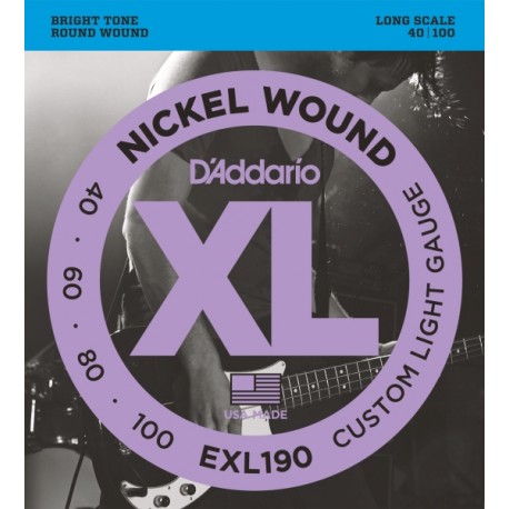 D'Addario EXL190 struny do gitary basowej 40-100