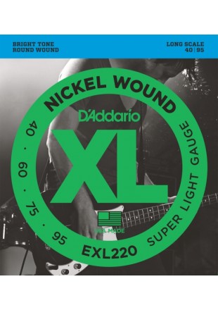 D'Addario EXL220 struny do gitary basowej 40-95