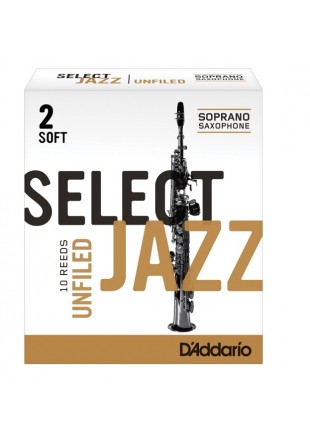 D'Addario Select Jazz stroik do saksofonu sopranowego 2 2S SOFT UNFILED
