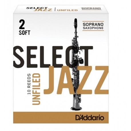 D'Addario Select Jazz stroik do saksofonu sopranowego 2 2S SOFT UNFILED