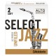D'Addario Select Jazz stroik do saksofonu altowego 2 2S SOFT UNFILED