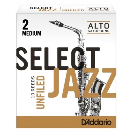 D'Addario Select Jazz stroik do saksofonu altowego 2 2M MEDIUM UNFILED