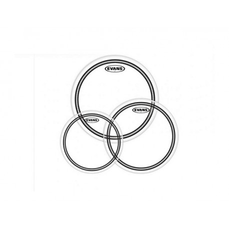 EVANS ETP-EC2SCLR-F 10" 12" 14" NACIĄGI PERKUSYJNE z ringiem CLEAR