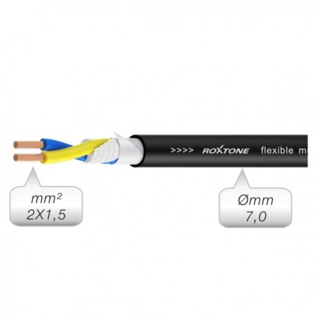 Roxtone kabel głośnikowy RSSS215L15   2 x RS4F-N Speakon M 15metrów