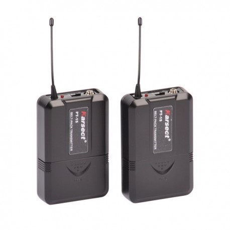 Karsect dwukanałowy system bezprzewodowy UHF z mikrofonami nagłownymi WR-15D/PT-15/HT-9A