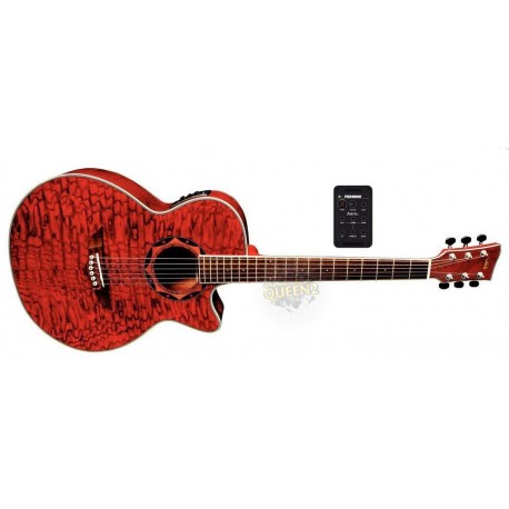 Vgs gitara elektroakustyczna V- 2A CE/F Passat Transparent Red