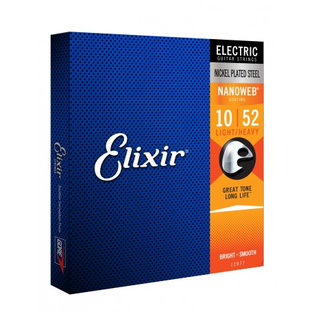 ELIXIR 12077 STRUNY DO GITARY ELEKTRYCZNEJ NANOWEB 10-52 LIGHT/HEAVY