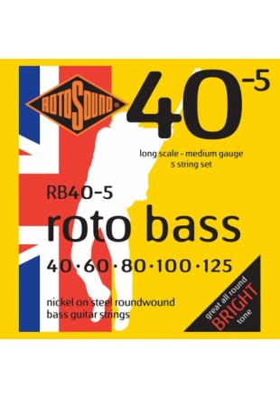 ROTOSOUND RB40-5 STRUNY DO GITARY BASOWEJ 40-125