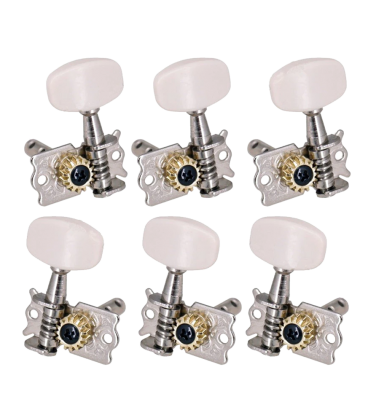 KERA AUDIO FTSK-3R3L/WH (3+3) KLUCZE DO GITARY AKUSTYCZNEJ
