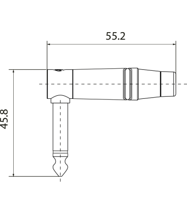 ROXTONE RJ2RPP-NS-BN WTYK JACK MONO KĄTOWY