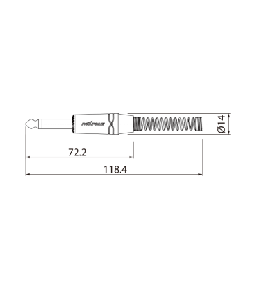 ROXTONE RJ2PP-NN Wtyk typu Jack mono