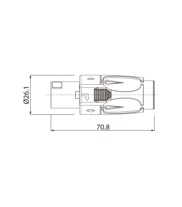 Roxtone RS4F-N-BU wtyk głośnikowy niebieski SPEAKON 4-PIN