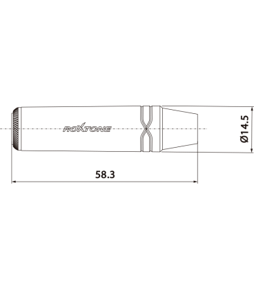 ROXTONE RJ3FPP-BG Gniazdo Jack stereo 6.3mm na kabel
